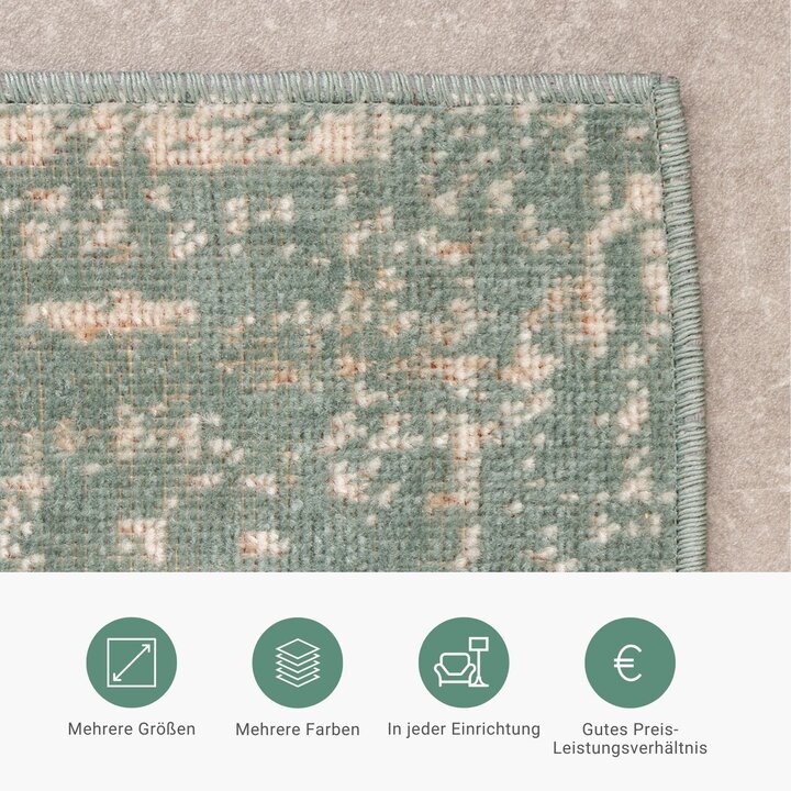 Teppich Vintage - Spring Ethnic Grün Creme