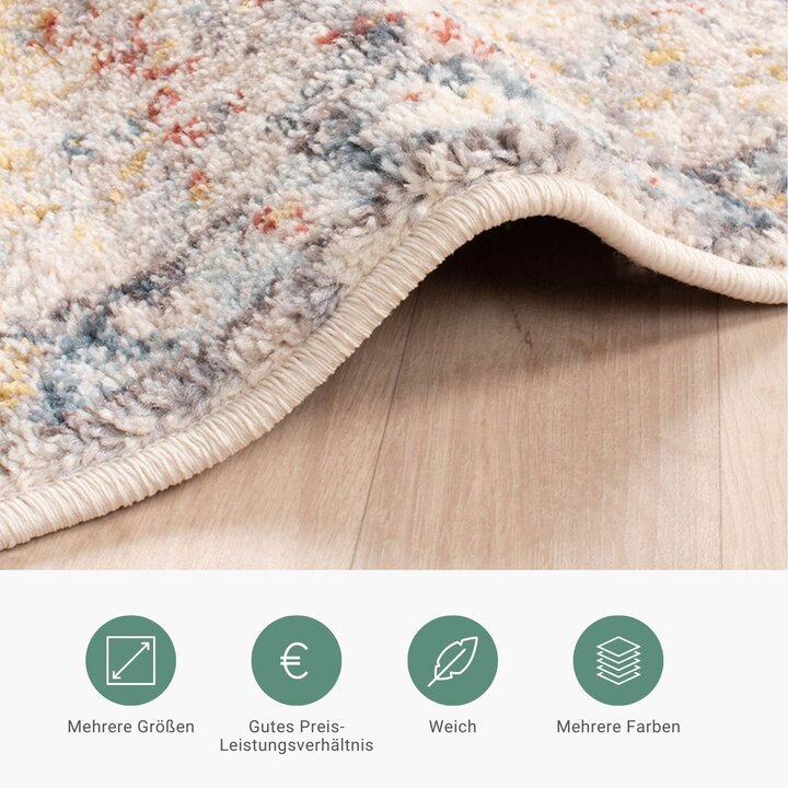 Teppich Vintage - Inspire Creme Blau 217