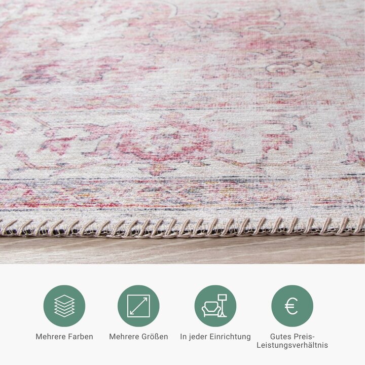 Teppich Vintage - Lago Rot Rosa