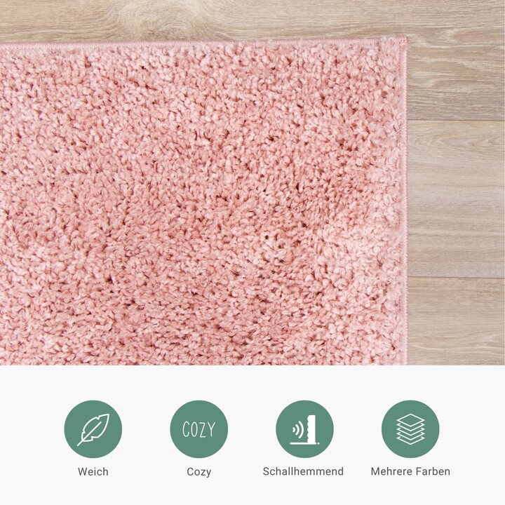 Teppich Hochflor - Lofty Rosa