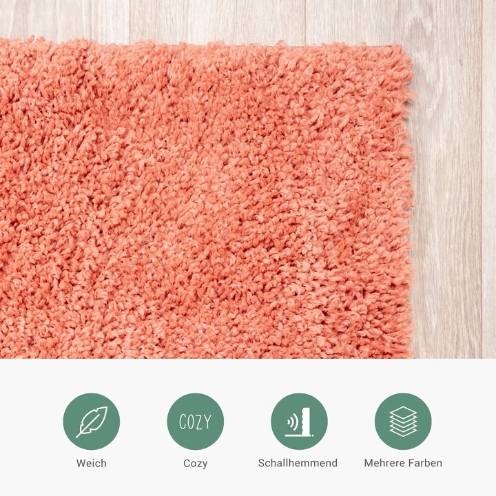 Teppich Hochflor - Lofty Orange Rosa