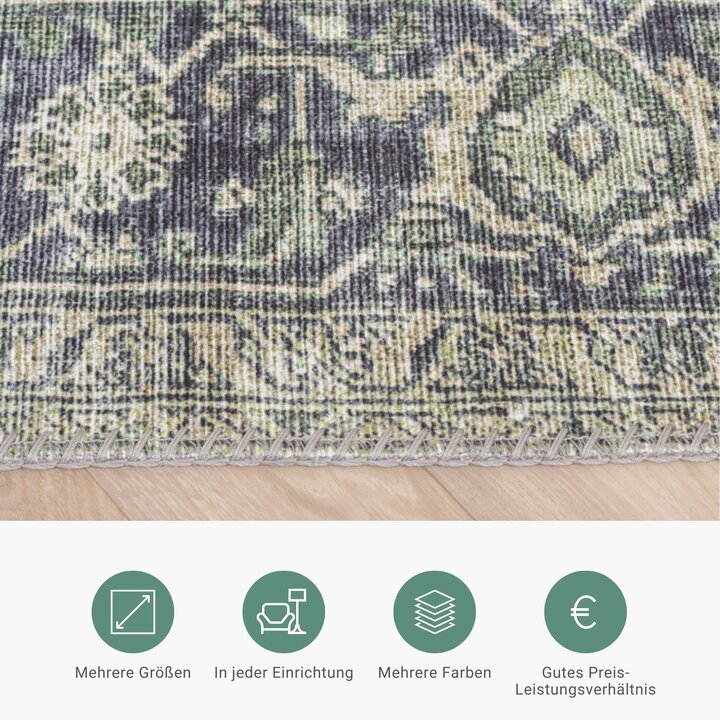 Teppich Vintage - Lugan Grün