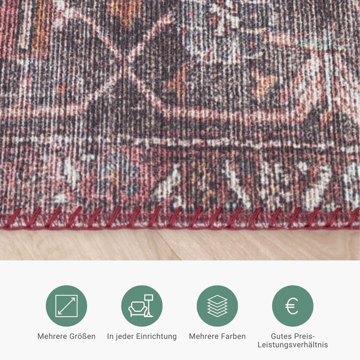 Teppich Vintage - Lugan Bordeaux Rot