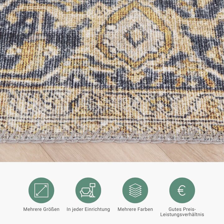 Teppich Vintage - Lugan Gelb