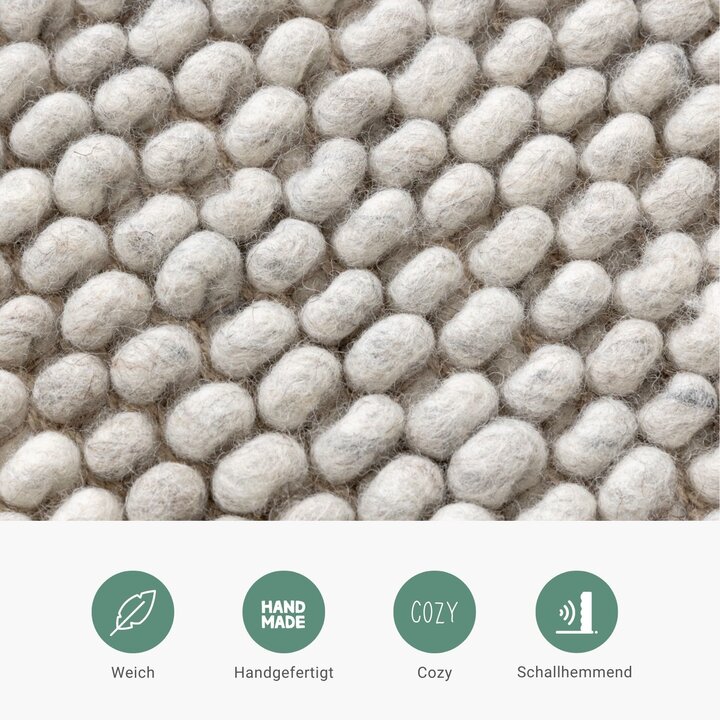 Wollteppich - Luminous Hellgrau