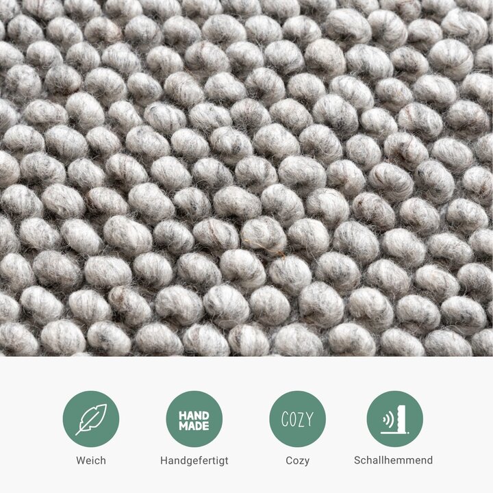 Wollteppich - Luminous Grau Meliert