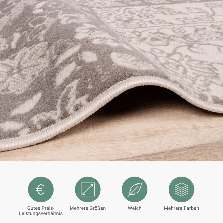 Teppich Patchwork - Miracle Grau Braun