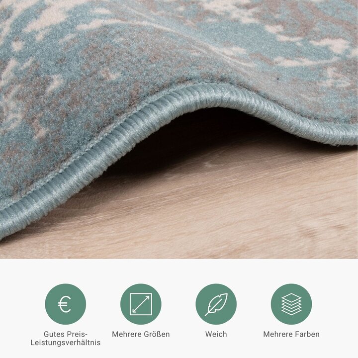 Teppich Vintage - Miracle Grau Blau