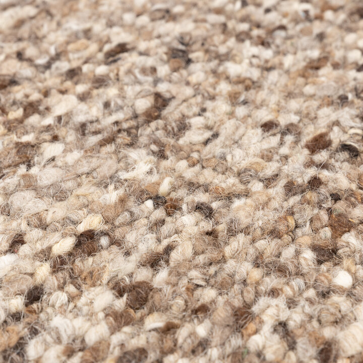 Wollteppich - Nero Braun Meliert