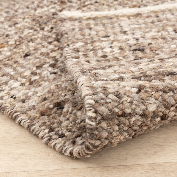 Wollteppich - Nero Braun Meliert