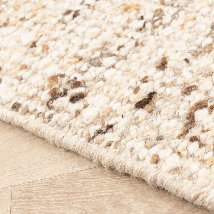 Wollteppich - Nero Beige Meliert