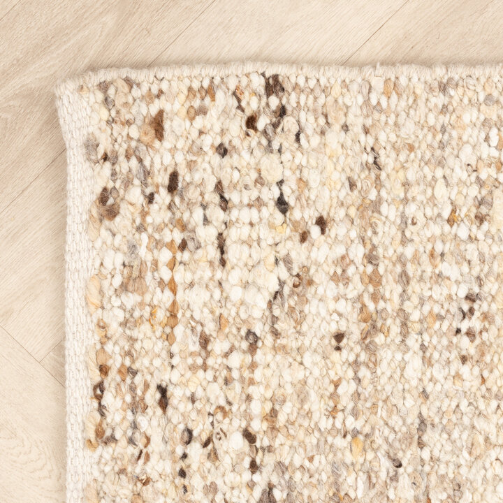 Wollteppich - Nero Beige Meliert