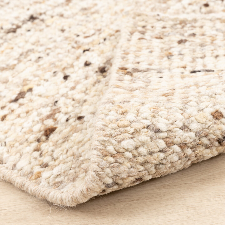 Wollteppich - Nero Beige Meliert