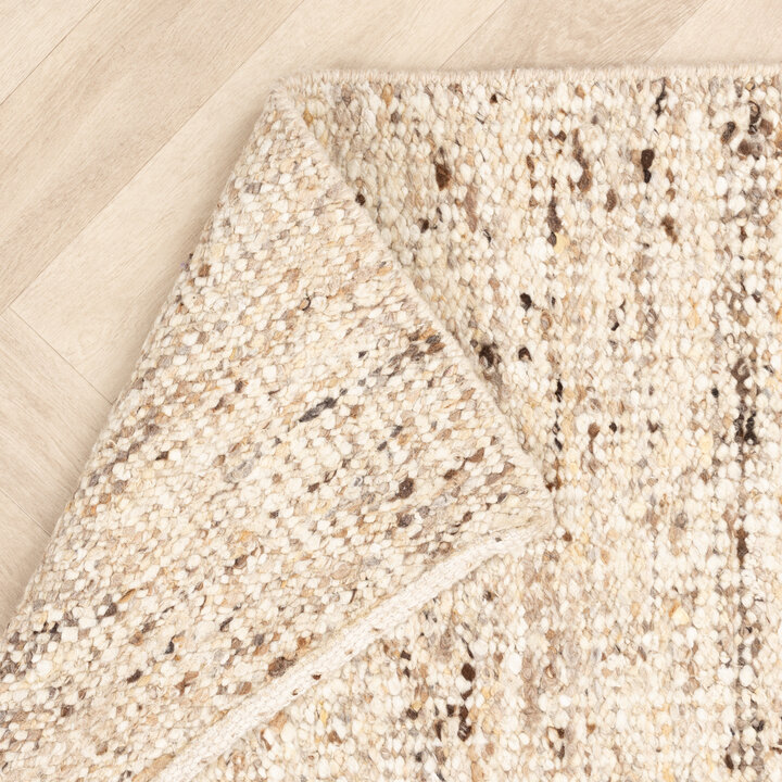 Wollteppich - Nero Beige Meliert