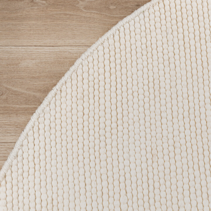 Wollteppich Oval - Feline Weiß