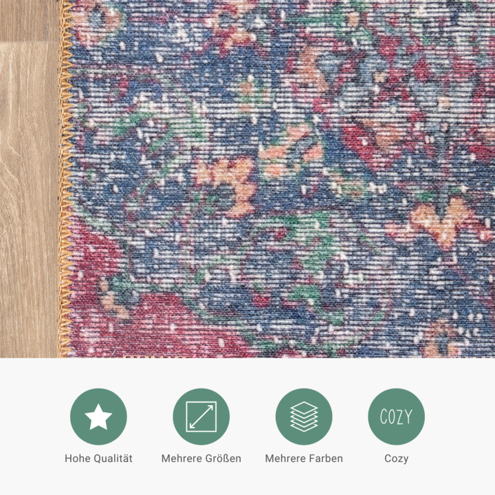 Teppich Patchwork - Moods Rot No.16