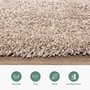 Waschbarer Hochflor Teppich - Tidy Taupe - thumbnail 2