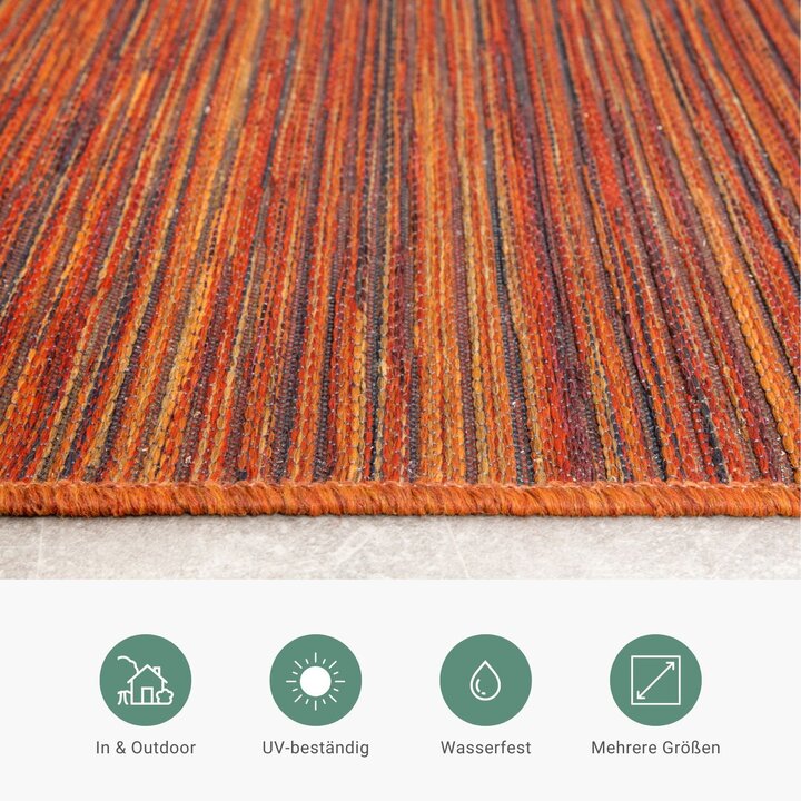 Outdoor Teppich - Torres Rot Meliert