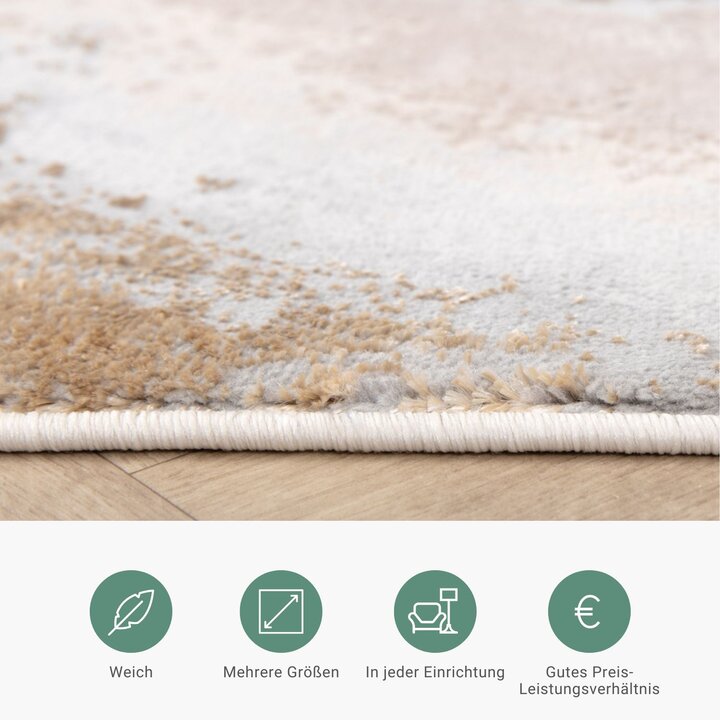 Teppich Modern - Leonore Cotto Creme Braun