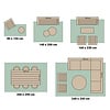 Outdoor Teppich Boho - Vedra Tile Blau - thumbnail 6