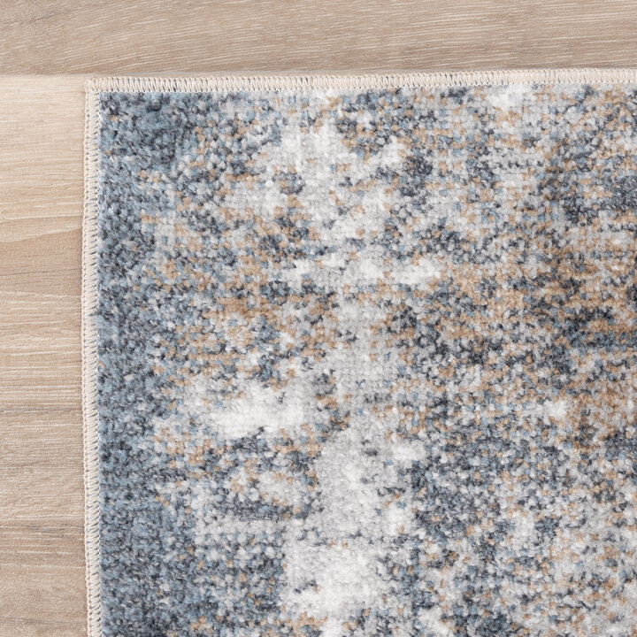 Waschbarer Teppich Abstrakt - Misha Grunge Creme Grau