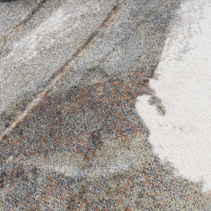 Waschbarer Teppich Abstrakt - Misha Lines Creme Grau