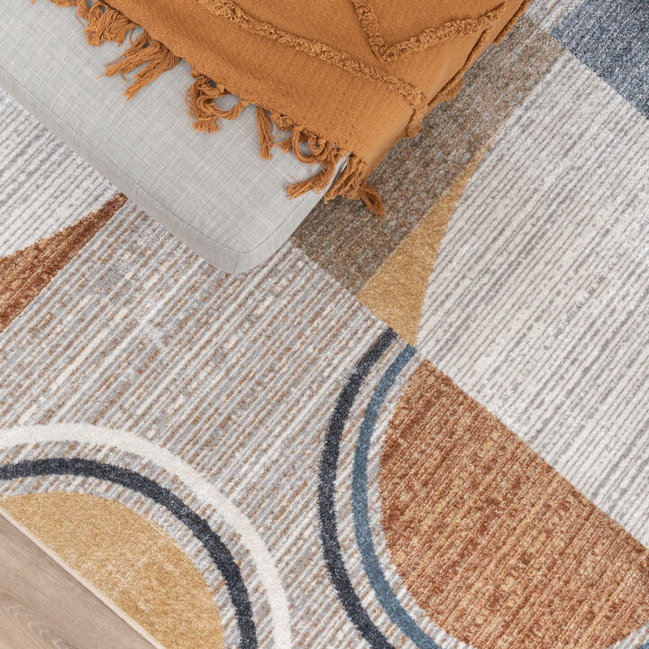 Waschbarer Teppich Abstrakt - Misha Blocks Bunt