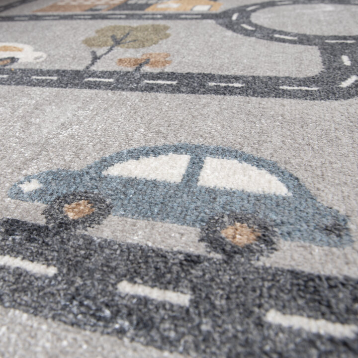 Waschbarer Kinderteppich - Ravi Road Bunt