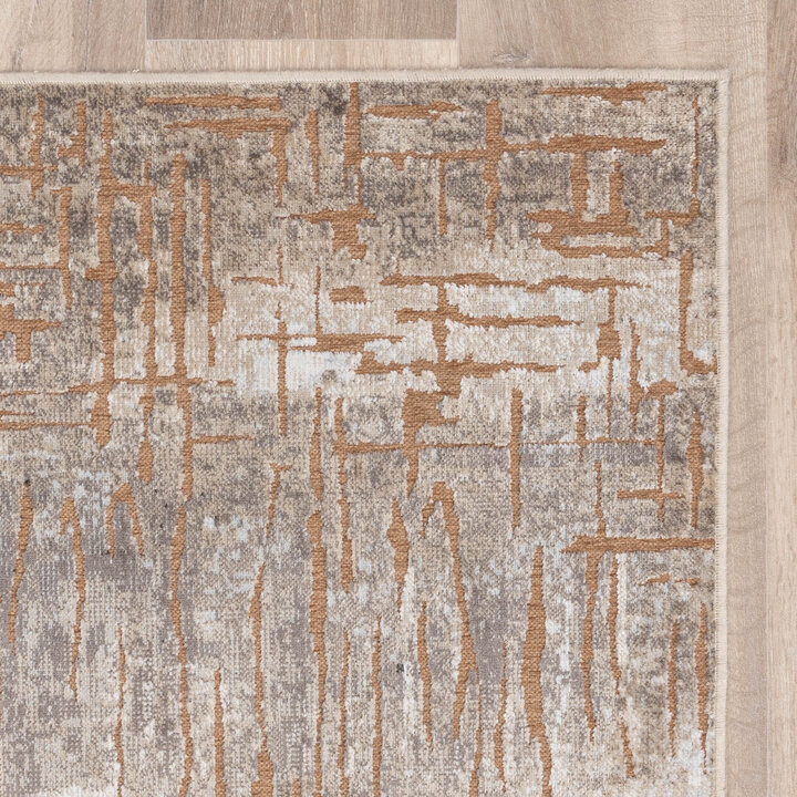 Teppich Modern - Hendrix Grunge Creme Terracotta