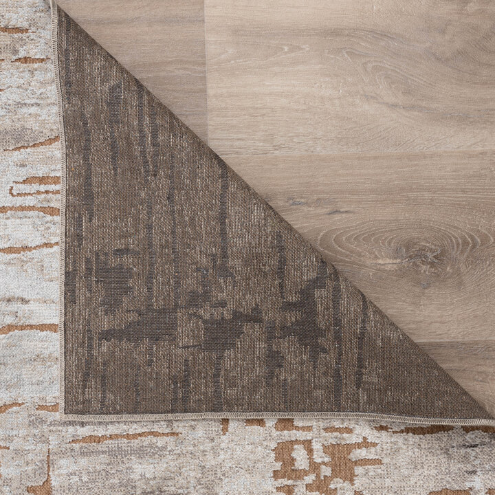 Teppich Modern - Hendrix Grunge Creme Terracotta