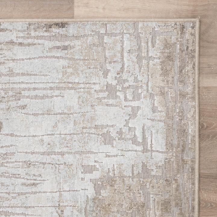 Teppich Modern - Hendrix Grunge Creme Grau