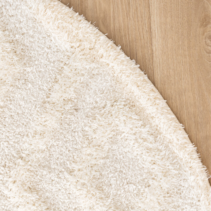 Teppich Skandinavisch Rund - Lova Diamond Creme