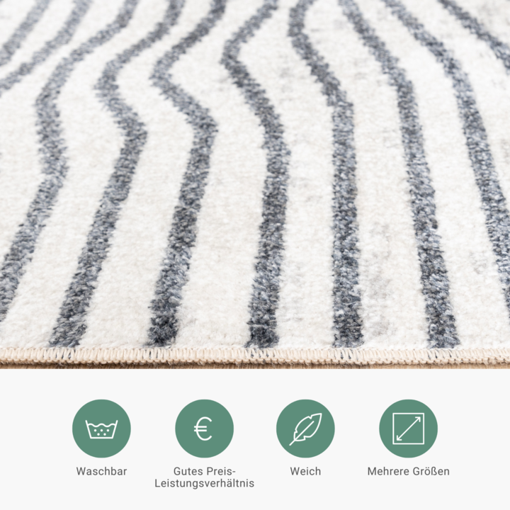 Waschbarer Kinderteppich - Ravi Cat Bunt