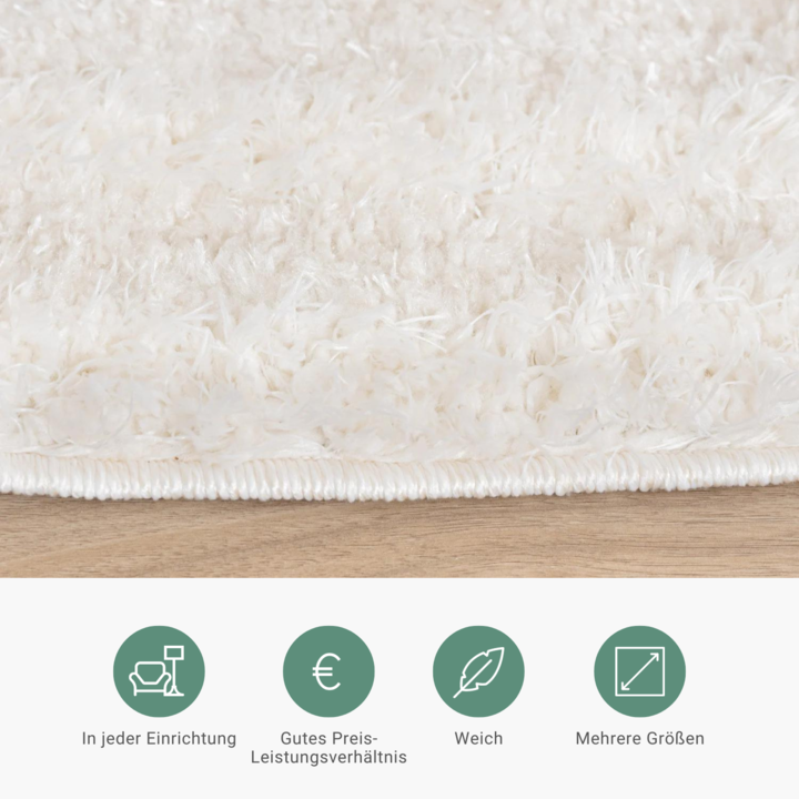 Teppich Skandinavisch Rund - Lova Arches Creme