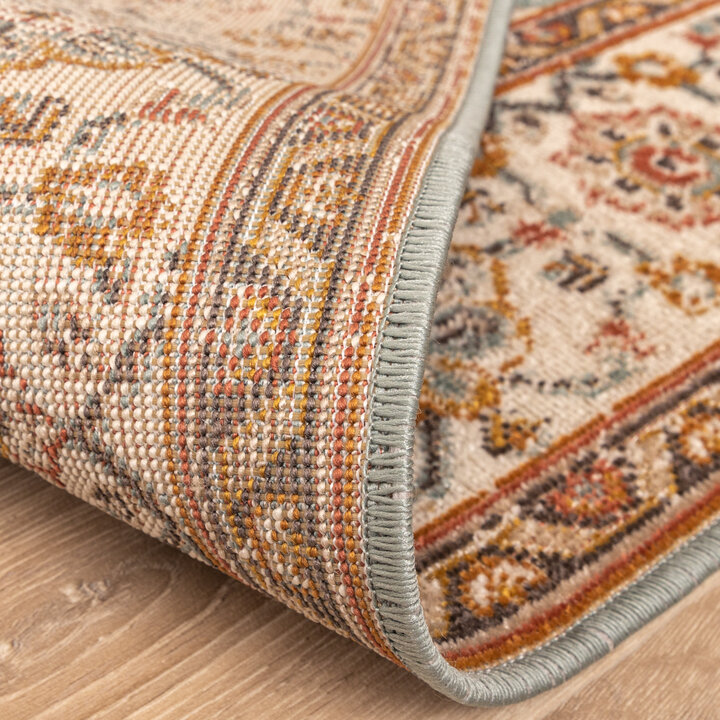 Vintage Teppich - Thirza Medaillon Hellblau Bunt