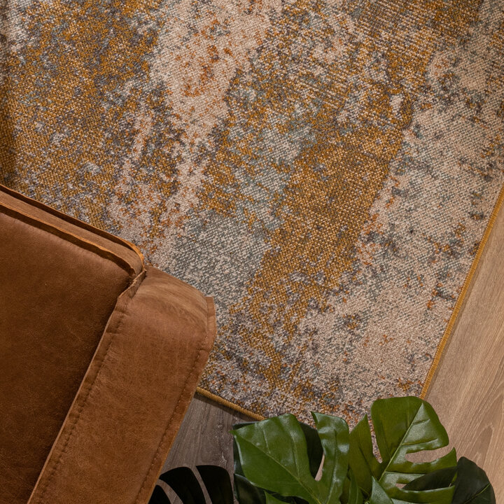 Moderner Teppich - Bush Ockergelb Terracotta