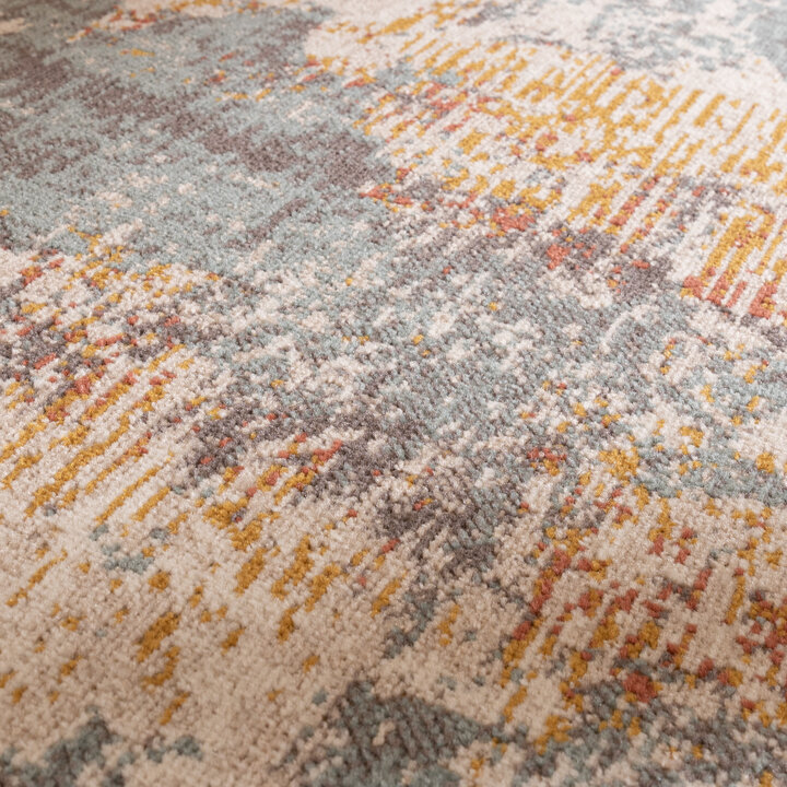 Moderner Teppich - Bush Türkis Creme