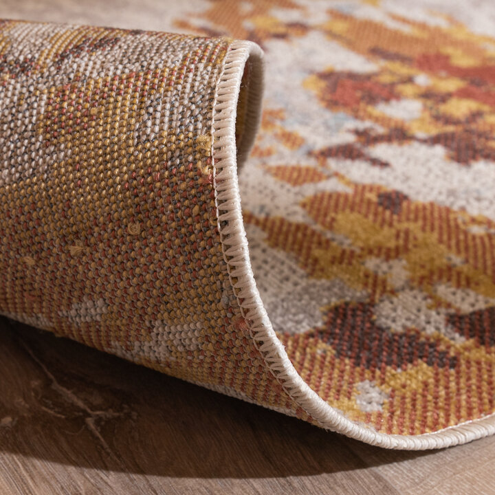 Moderner Teppich - Bush Blau Terracotta