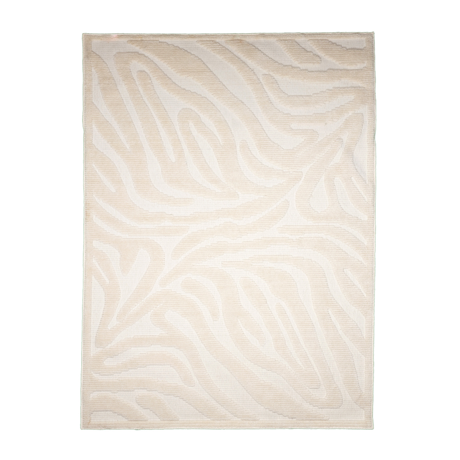 Waschbarer Teppich - Dunya Zebra Weiß - sfeer