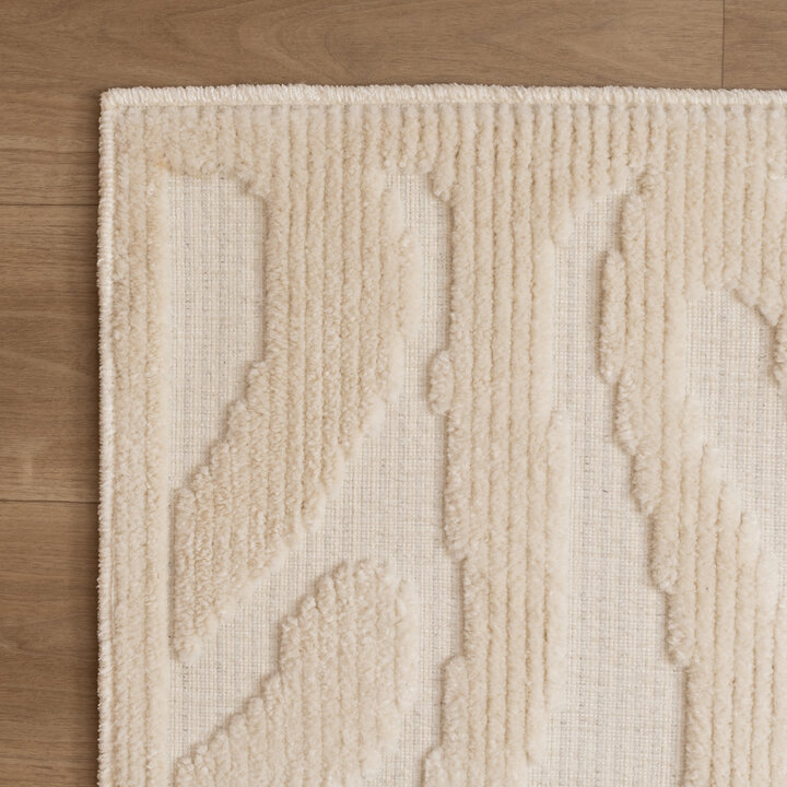 Waschbarer Teppich - Dunya Zebra Weiß