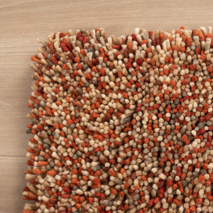 Wollteppich Hochflor - Elin Rot Terracotta