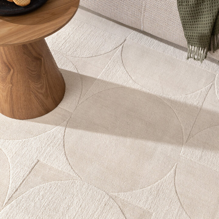 Wollteppich - Giselle Circles Weiß