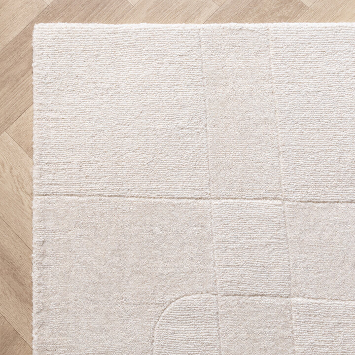 Wollteppich - Giselle Abstrakt Weiß