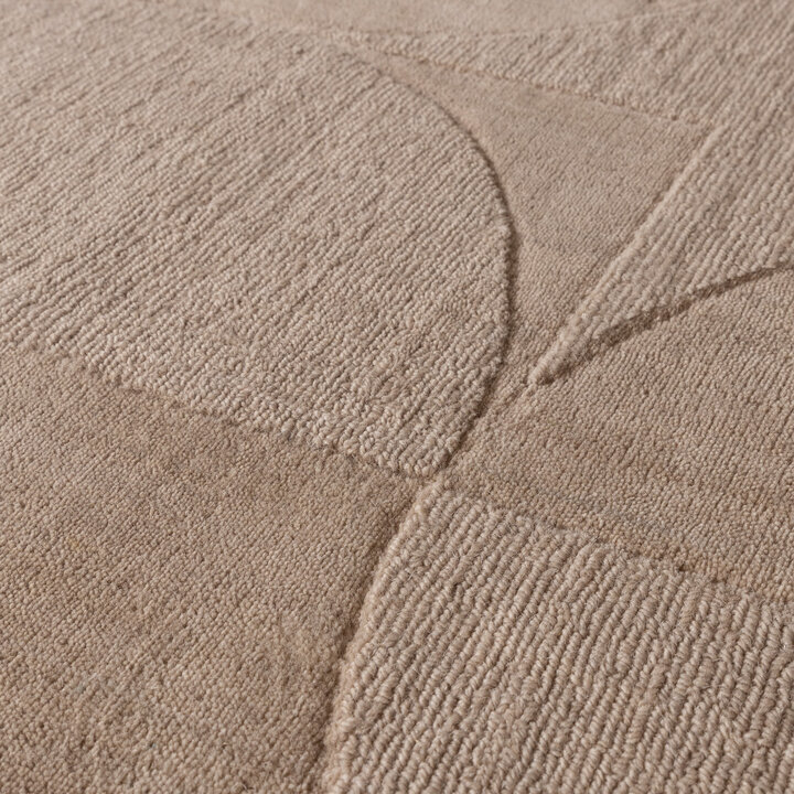 Wollteppich - Giselle Circles Beige