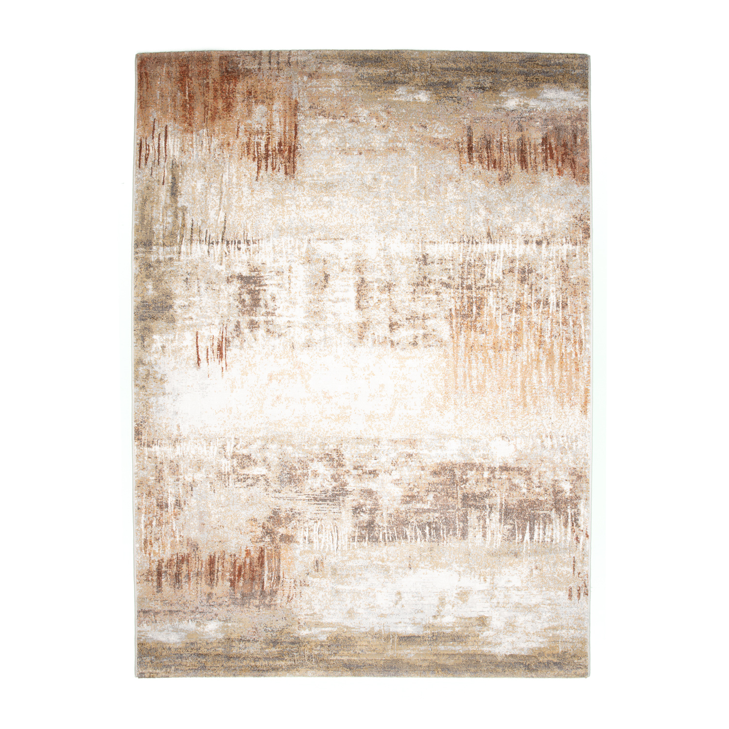 Teppich Abstrakt - Xavier Scratch Taupe Rot - sfeer