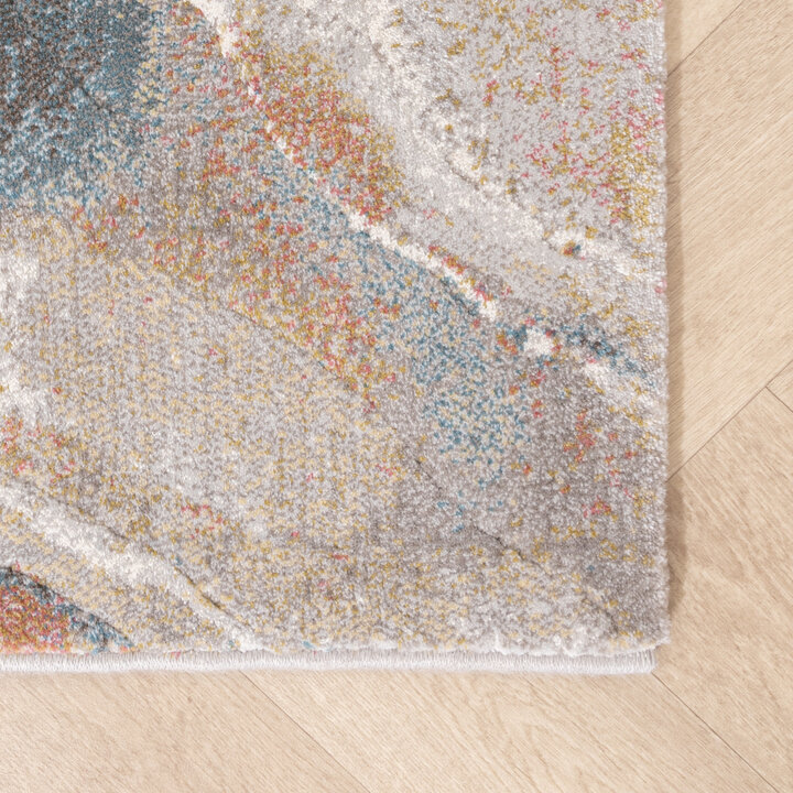 Teppich Abstrakt - Xavier Wave Blau Rot