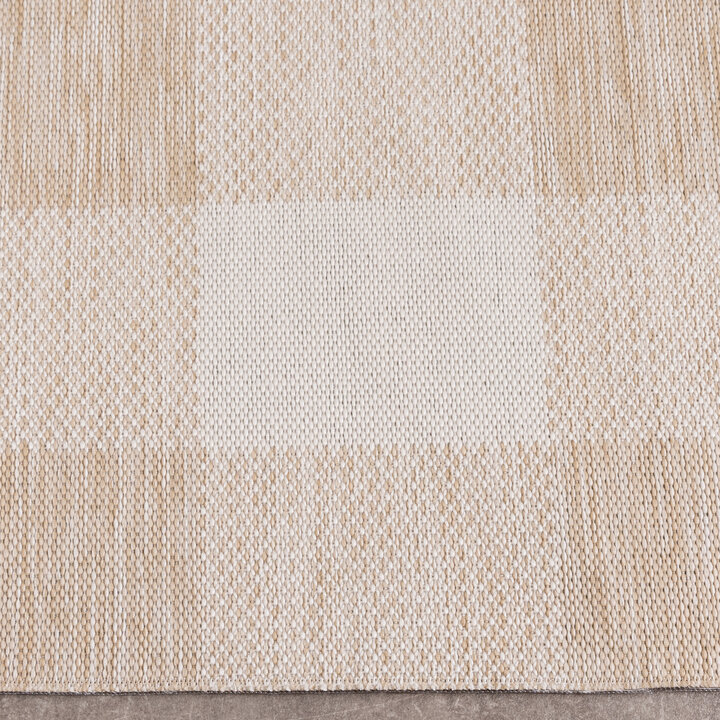 In- & Outdoor Teppich - Ranch Checkerboard Beige