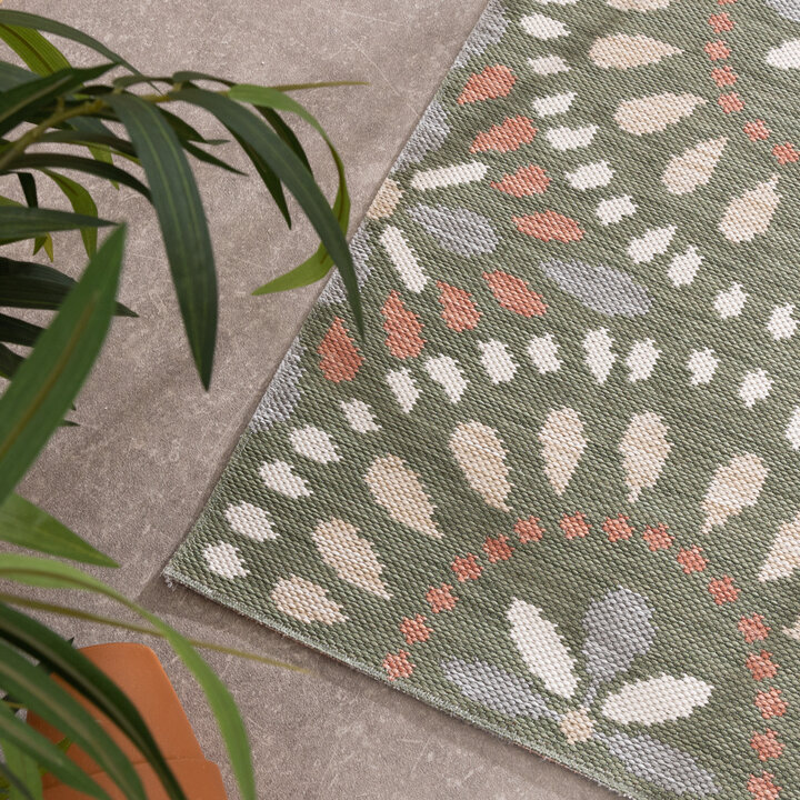 In- & Outdoor Teppich - Ranch Mandala Grün