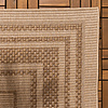 Garten Teppich Jute - Mavi Border Creme Braun - thumbnail 4