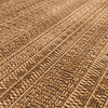 Jute Gartenteppich Rund - Mavi Stripes Creme Braun - thumbnail 3